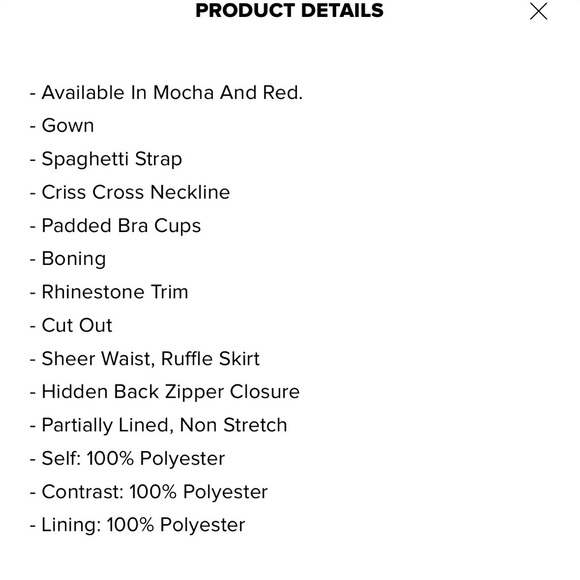 Rhinestone Ruffle Gown - Red - Picture 5 of 5